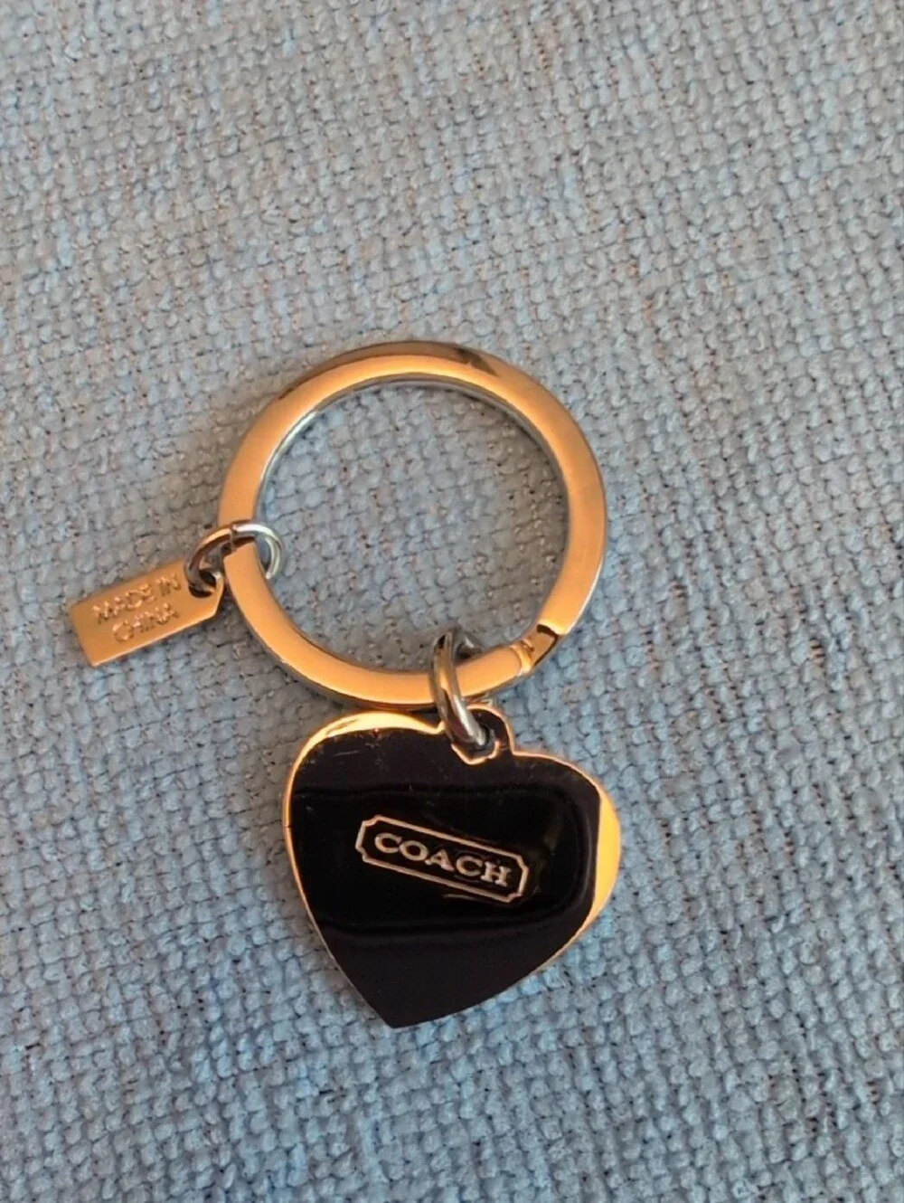 Coach Poppy Heart Key Chain Bag Charm